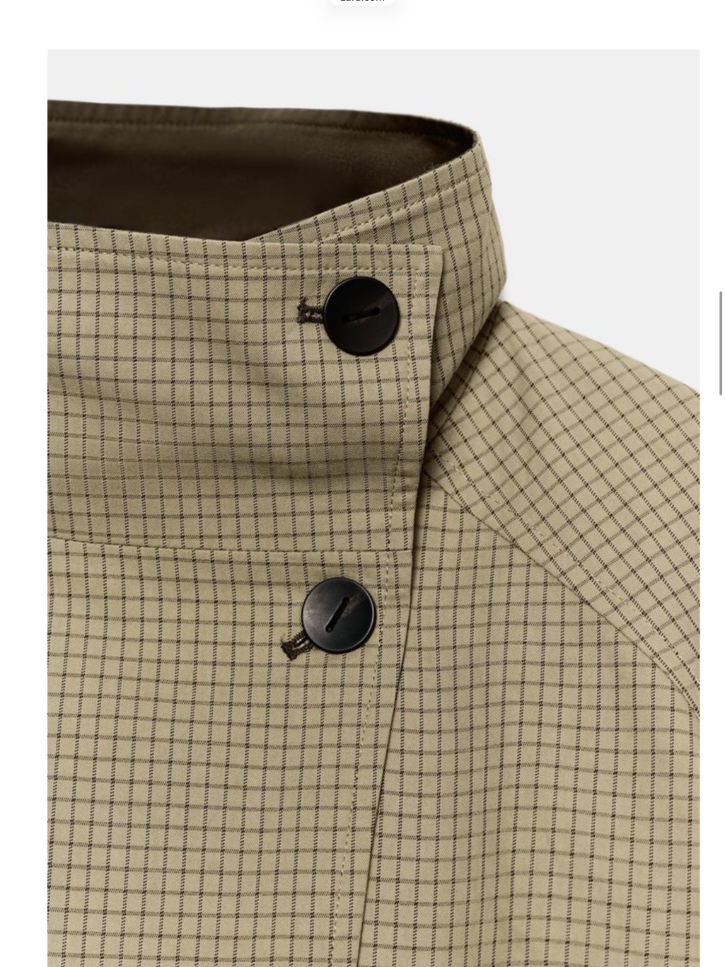Zara Plaid Bomber Jacket In Light Brown — image 4 of 6